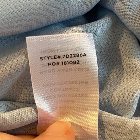 Lulus Pure Splendor Organza Trumpet Maxi Dress Womens Size M Light Blue Floral - Picture 12 of 12